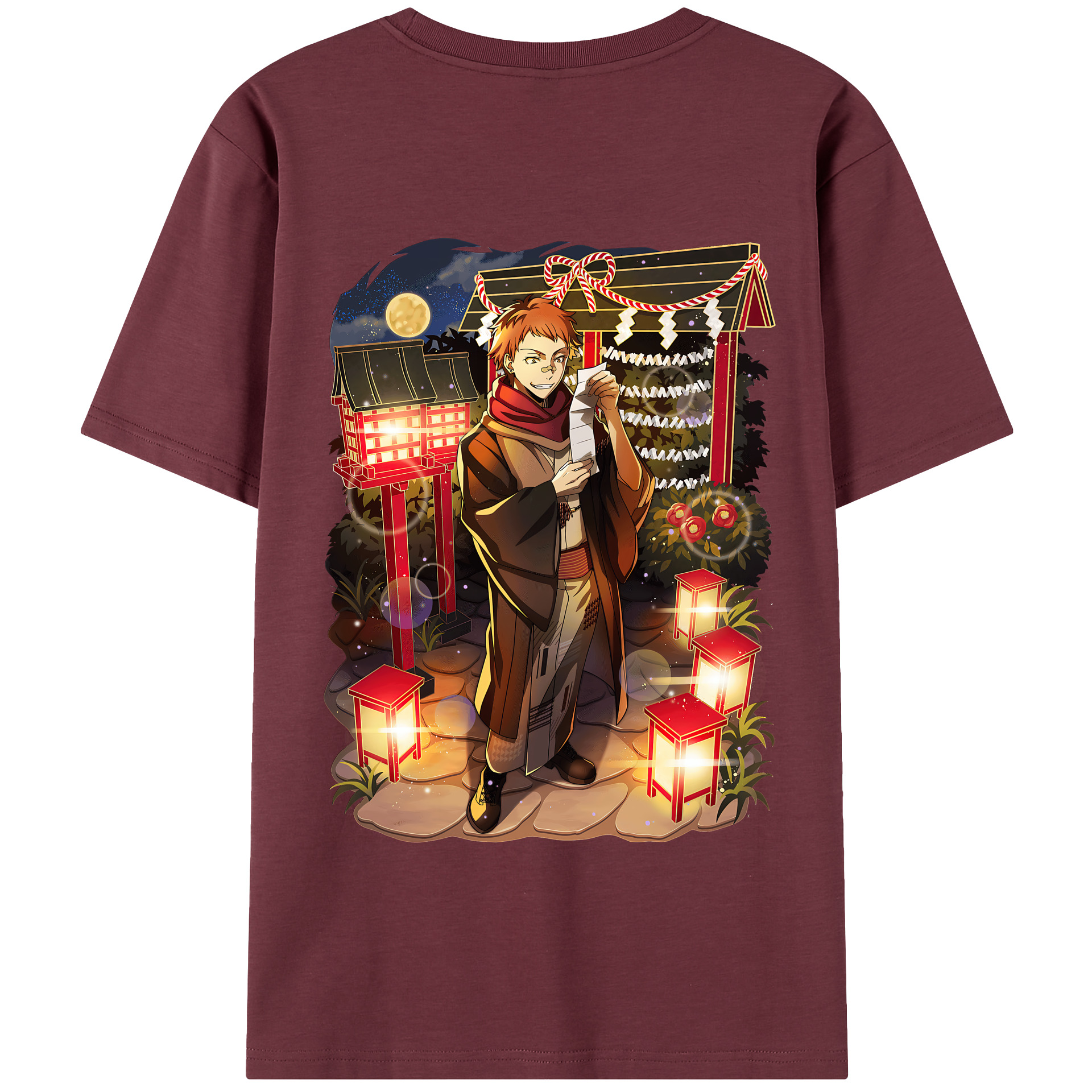 （画像用） 文豪ストレイドッグス Bungo Stray Dogs 綿100％半袖Tシャツ（背面プリント）